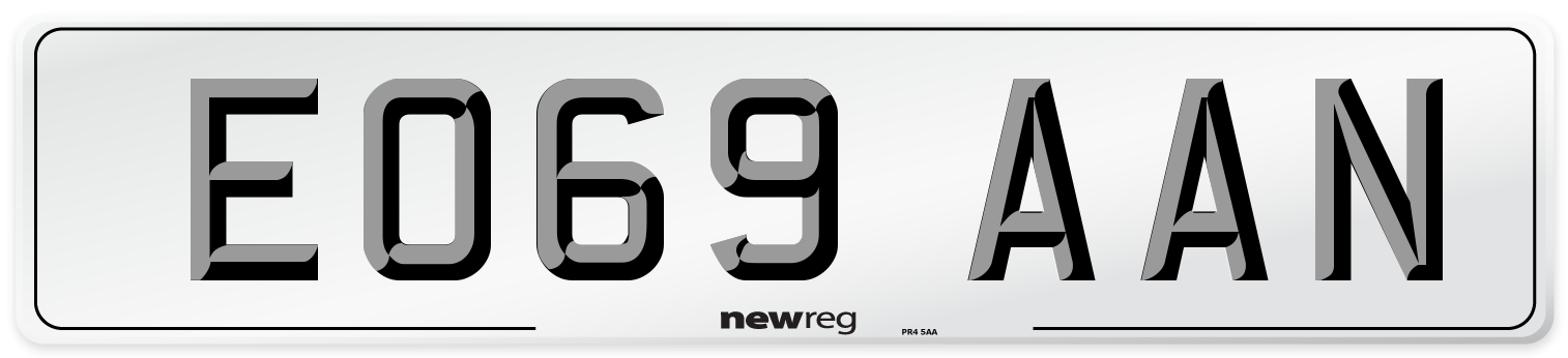 EO69 AAN Number Plate from New Reg